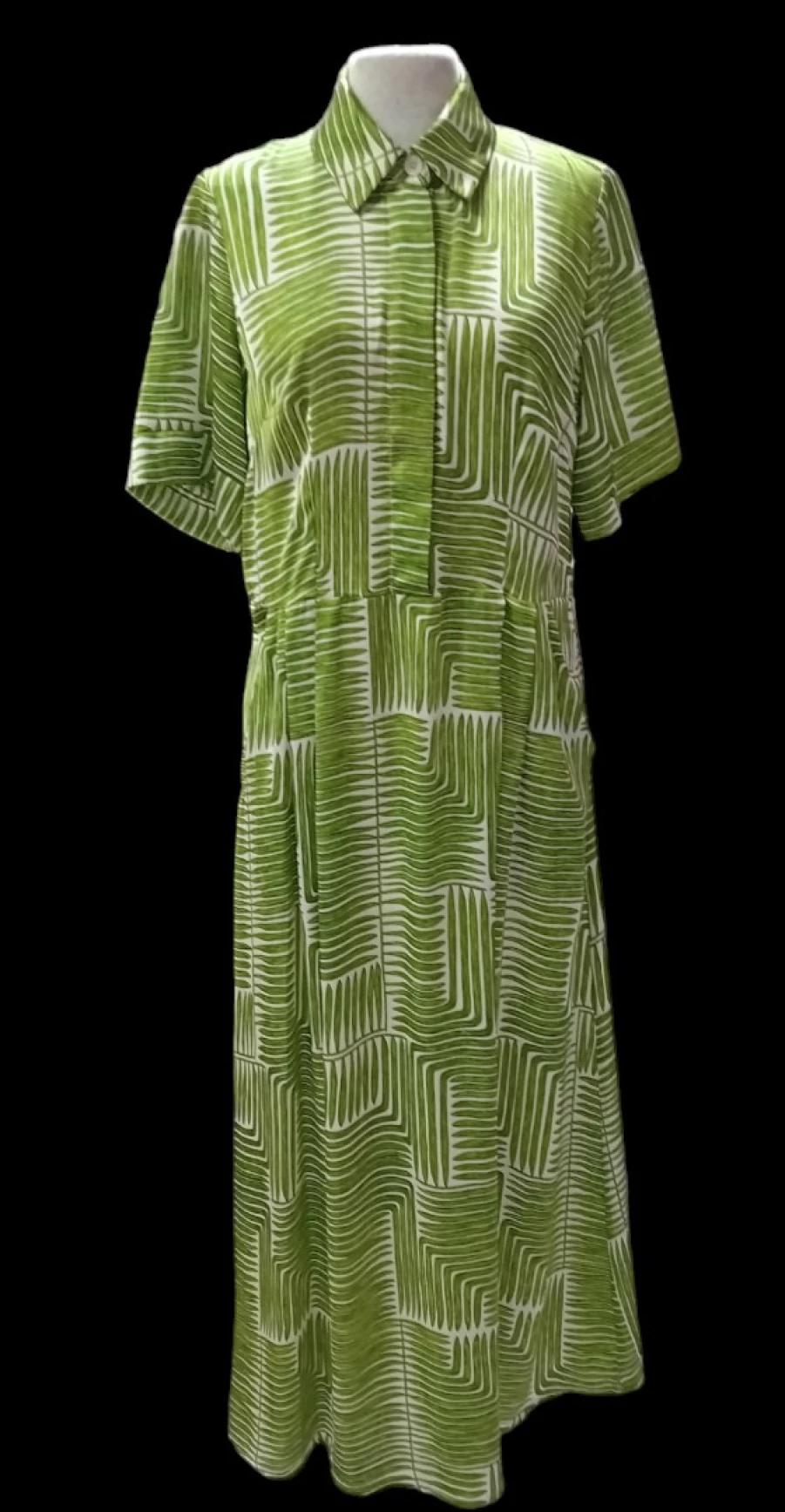 Peruzzi | E&M Stores Palm Print Derss Green